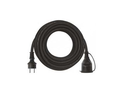 Venkovní prodlužovací kabel 10m / 1 zásuvka / černý / guma-neopren / 230 V / 2,5mm2