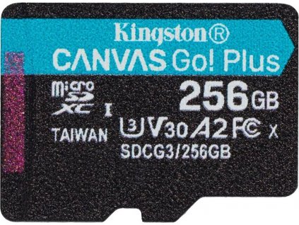 KINGSTON microSDXC 256GB Canvas Go! Plus A2 U3 V30 170MB/s bez adaptéru