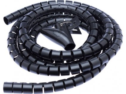 Connect IT CI-514 - Pás na svazování kabelů, trubice, délka 2.50m a šířka 20mm, černá barva