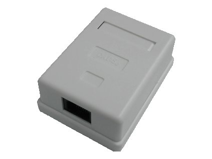 Datová zásuvka UTP CAT5E 1xRJ45 na omítku bílá