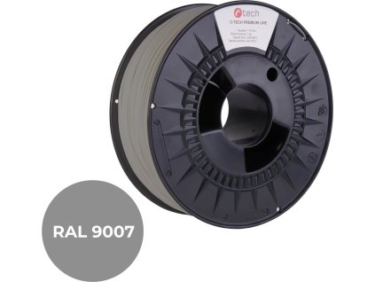 tiskova struna filament c tech premium line petg sedy hlinik ral9007 1 75mm 1kg ien443547