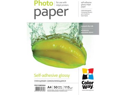colorway fotopapir samolepici glossy 115g m2 a4 50 kusu ien493389