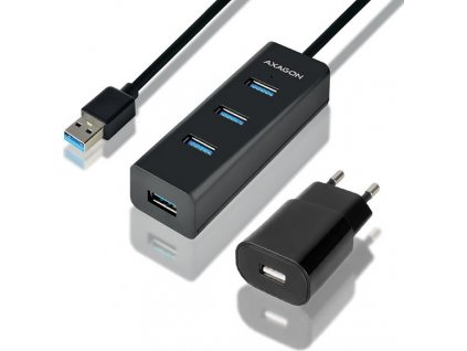 AXAGON HUE-S2BP 4x USB3.0 Charging hub 1.2m kabel vč. AC adaptéru