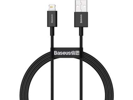 baseus superior series rychlonabijeci kabel usb lightning 2 4a 1m cerna ien403989
