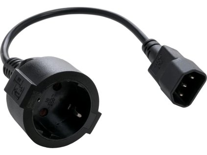 c tech kabel sitovy adapter c14 m schuko f 15 cm ien498679