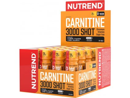 Nutrend CARNITINE 3000 SHOT, 20x 60 ml, ananas