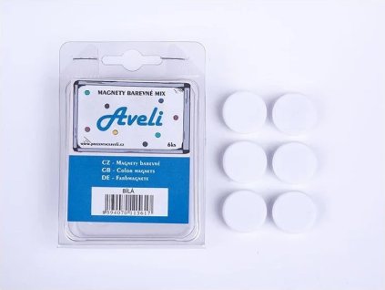 aveli set magnetu 6ks bila barva ien316704