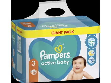 Pampers Active Baby Plenky Velikost 3, 6kg-10kg, 90ks