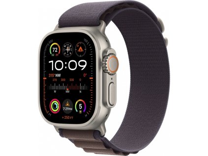 Apple Watch Ultra 2 49mm titanové pouzdro s indigo alpským tahem - Large