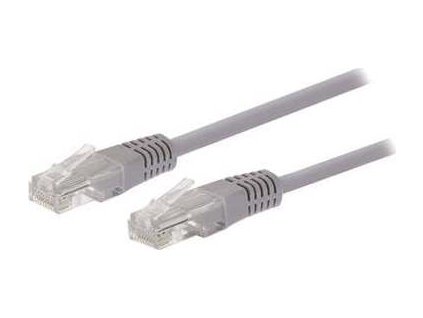 C-TECH kabel patchcord Cat5e, UTP, šedý, 5m