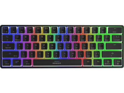 Genesis herní klávesnice THOR 660/RGB/Gateron Brown/Bezdrátová USB + Bluetooth/US layout/Černá