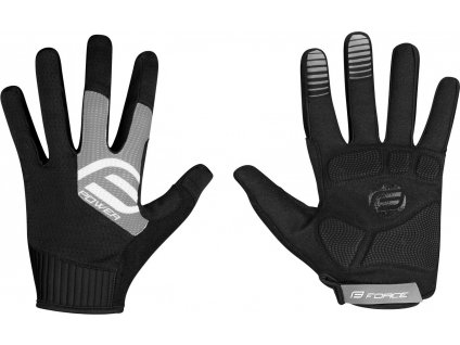 FORCE MTB POWER rukavice, černo-šedé vel.XXL