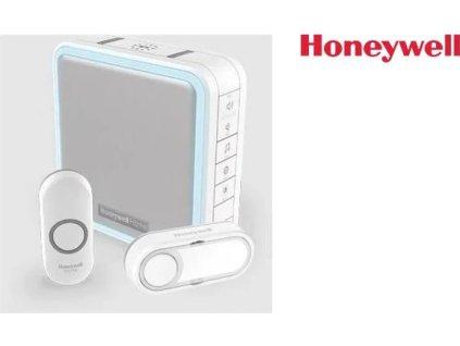 honeywell home dc915n bezdratovy zvonek series 9 200m 8 melodii prenosna zakladna 2x tlacitko jmenovka design biily ien504562