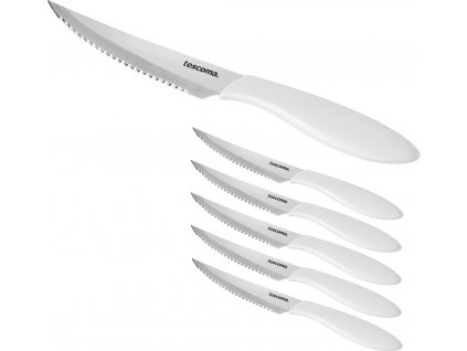 Tescoma Nůž steakový PRESTO 12 cm, 6 ks, bílá