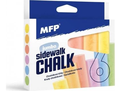 MFP Křídy M chodníkové kulaté 6 ks mix barev - krabička