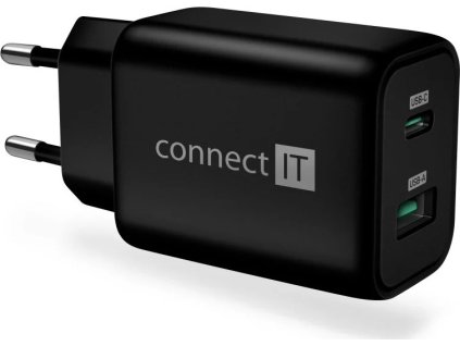 connect it wanderer2 gan nabijeci adapter 1 usb c 1xusb a 33w pd cerna ien507152