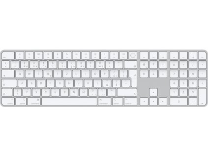 Apple Magic Keyboard s Touch ID a číselnou klávesnicí pro Macy s čipem Apple – český – bílé klávesy