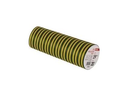 Izolační páska PVC 19mm / 20m zelenožlutá