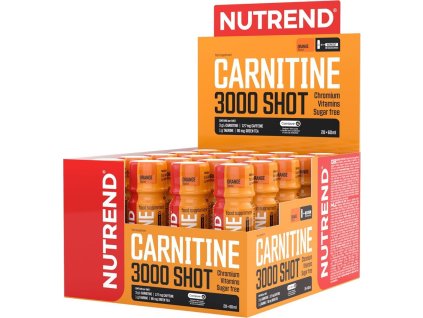 Nutrend CARNITINE 3000 SHOT, 20x 60 ml, pomeranč