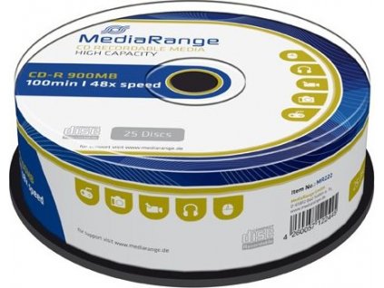 MediaRange CD-R 900MB/100min 48x SPINDL (25pack)