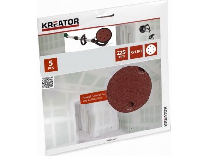 Kreator KRT232007 - 5ks Brusný kotouč 225 mm G150