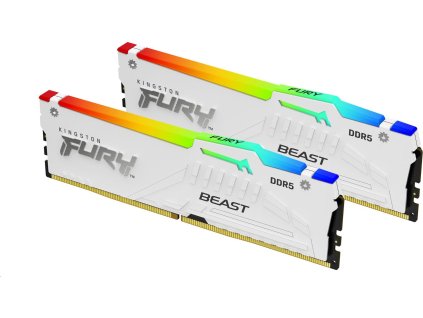 Paměť Kingston FURY™ Beast DDR5 RGB 32GB 5600MHz, AMD EXPO, bílá (Kit 2x 16GB)