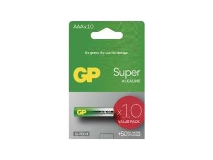 GP Super Alkaline baterie 24A LR03 (AAA, mikrotužka) 1,5V 10 kusů