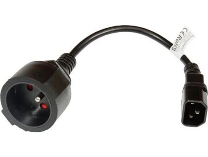 redukce ups 230v 1 zasuvka ups delka kabelu 23cm redukce cee 7 5 na iec320 c14 ien492383