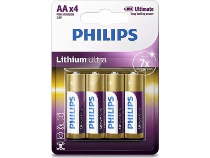 PHILIPS FR6LB4A/10 AA Lithium Ultra baterie (4ks)