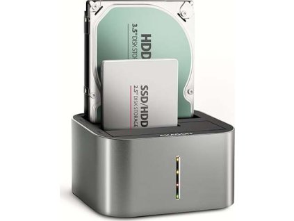 AXAGON ADSA-DC, USB-C 5Gbps - 2x SATA 6G 2.5"/3.5" SSD/HDD CLONE DUAL dokovací stanice