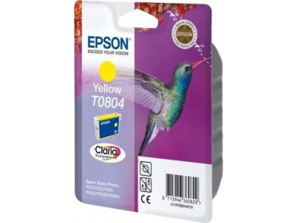 Epson T0804 Yellow CLARIA 7,4ml pro Stylus Photo PX650,PX700W,PX710W,PX800FW,PX810FW,R265,R285,R360,RX585,RX68 - originální