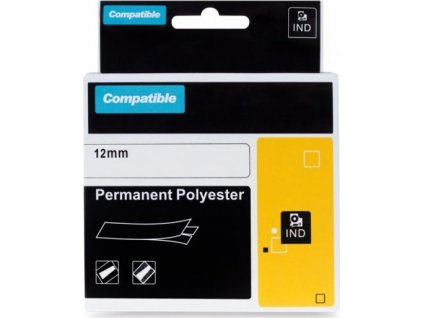 PRINTLINE kompatibilní páska s DYMO, 40910 S0720670, 9mm,7m, černý tisk/průhl. podklad, D1