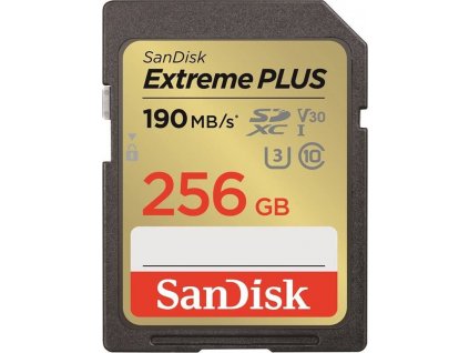 SanDisk Extreme PLUS SDXC 256GB 190MB/s UHS-I U3 Class 10