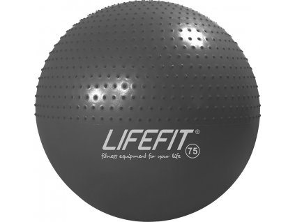 Gymnastický masážní míč LIFEFIT MASSAGE BALL 75 cm, tmavě šedý