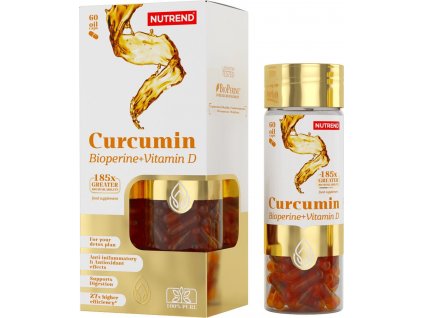 Nutrend CURCUMIN + BIOPERINE + Vitamin D, 60 kapslí