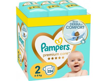 Pampers Premium Care Plenky Velikost 2, 4-8kg, 224ks