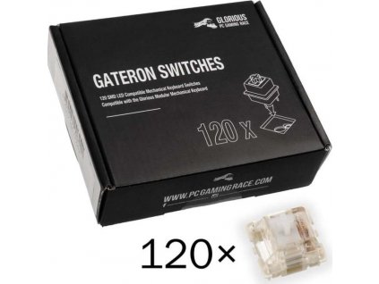 Glorious Gateron Clear Switches, 120 ks