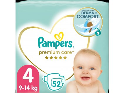 Pampers Premium Care Plenky Velikost 4, 9kg-14kg, 52ks