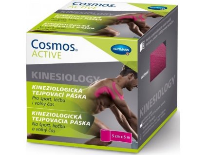 Cosmos ACTIVE Kinesio růžová tepovací páska