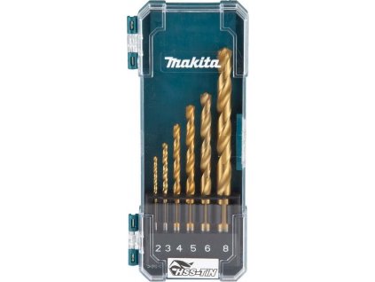 Makita D-72833 sada vrtáků do kovu HSS-TiN 2-8mm (po 1), 6ks