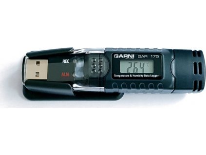 USB datalogger pro měření teploty a relativní vlhkosti GAR 175