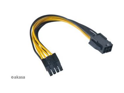 AKASA kabel AK-CB051 redukce PCIe na ATX12V 15cm