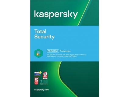 Kaspersky Total Security, 2 zařízení, 1 rok, obnovení licence, elektronicky