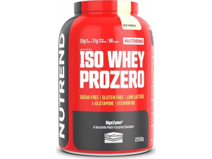 Nutrend ISO WHEY PROZERO 2250 g, bílá čokoláda