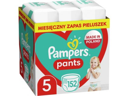Pampers Pants Plenkové Kalhotky Velikost 5, 12 kg - 17 kg, 152 ks