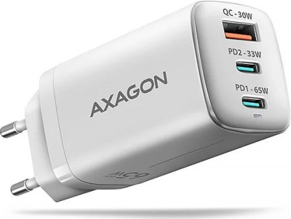 axagon acu dpq65w gan nabijecka do site 65w 3x port usb a dual usb c pd3 0 qc4 pps apple ien514130