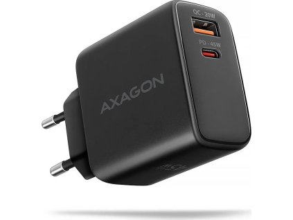 axagon acu pq45 gan nabijecka do site 45w 2x port usb a usb c pd3 0 pps qc4 sfc 2 0 afc apple ien514131