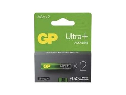 GP alkalická baterie ULTRA PLUS AAA (LR03) 2pack