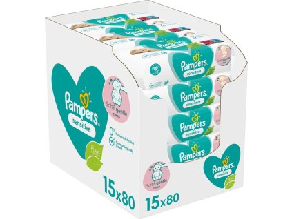 Pampers ubrousky Sensitive 15x80ks