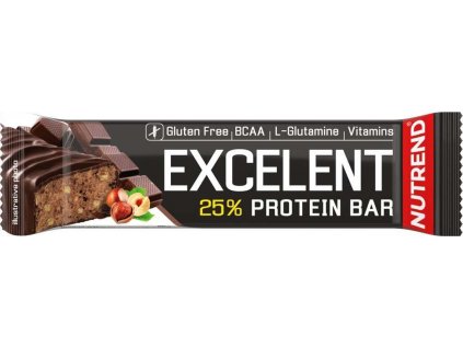 Nutrend EXCELENT protein bar 85 g, čokoláda s oříšky